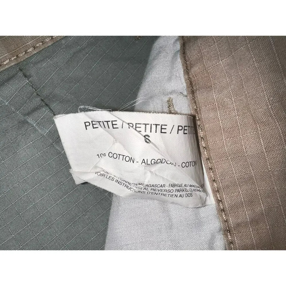 Gloria Vanderbilt 6P light olive green textured ribbon waist Bermuda short - Picture 5 of 7